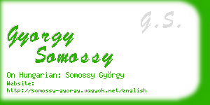 gyorgy somossy business card
